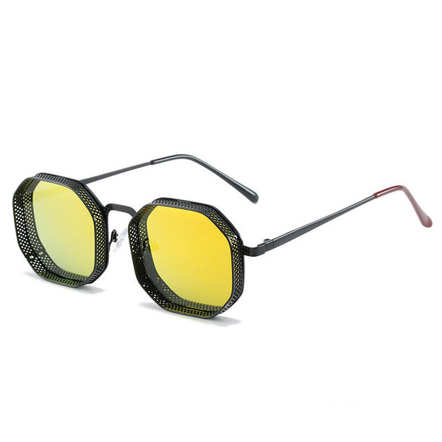 Super Duper Big Deal Polygon Hollow Frame Sun Glasses