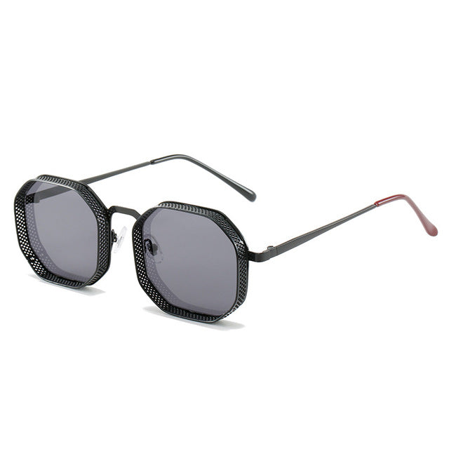 Super Duper Big Deal Polygon Hollow Frame Sun Glasses